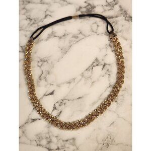 Gold Tone Braided Elastic Headband